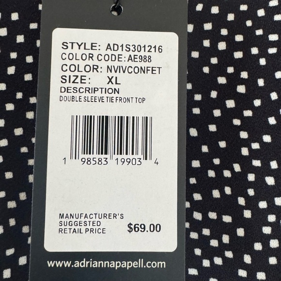 💥Adrianna Papell Polka Dot Top - Picture 6 of 9